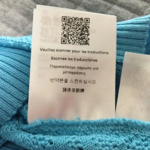 8 by Yoox Blue Sleeveless Knit Top Size M - Picture 10 of 12